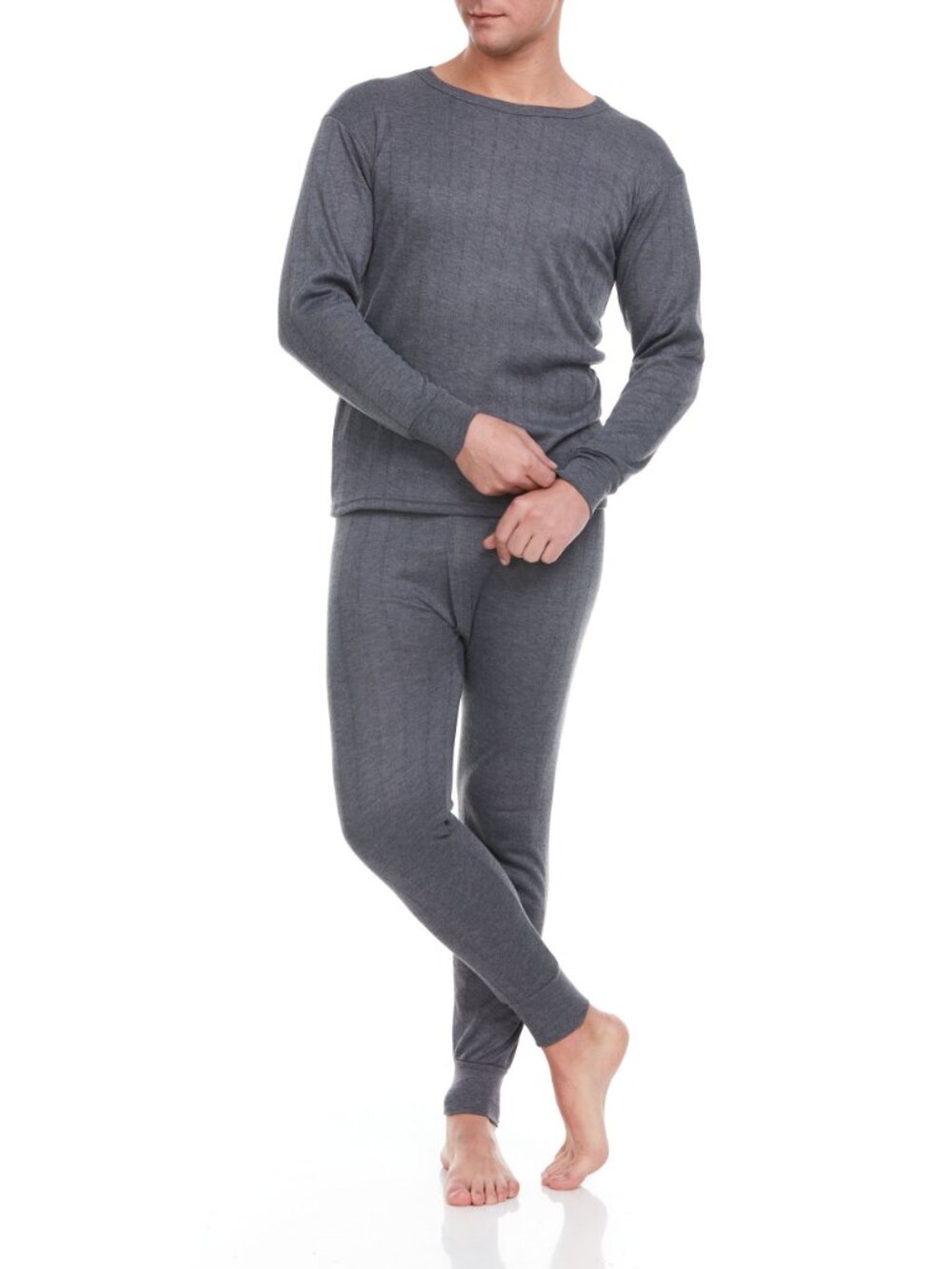 Men Cotton Fleece Thermal Underwear Set 2-Pack Warm Long Johns Winter Base Layer - Picture 4 of 6